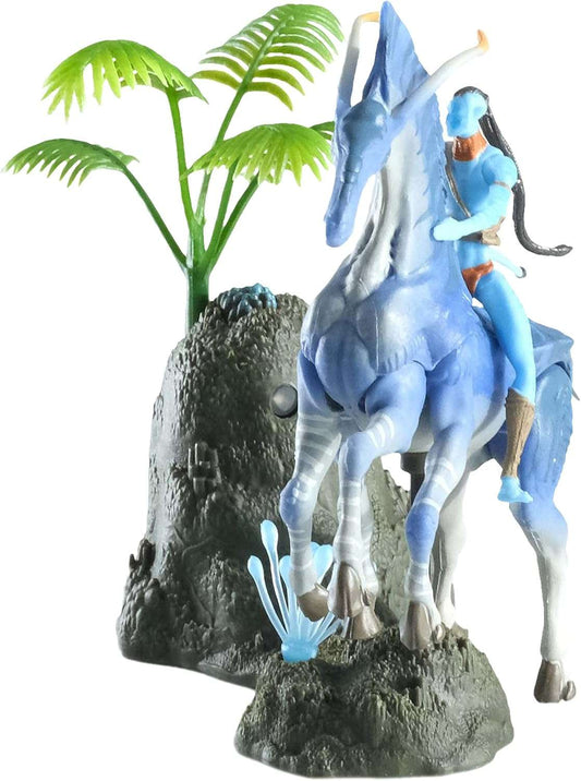Avatar World of Pandora - Tsu'Tey & Direhorse Blacklight Glow Collectable Action Figure