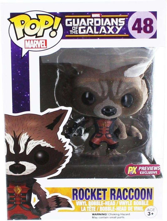 Funko Pop! Vinyl - Marvel Guardians of the Galaxy Flocked Rocket Raccoon San Diego Comic Con International 2014 Exclusive #48