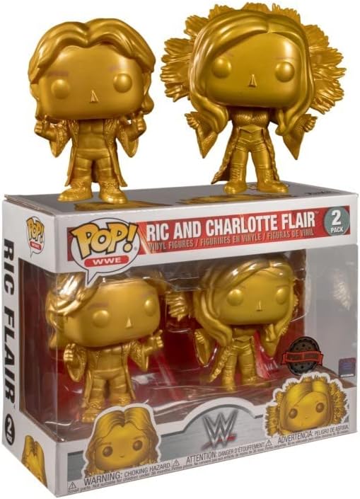Funko Pop! Vinyl - WWE Ric and Charlotte Flair Gold 2 Pack