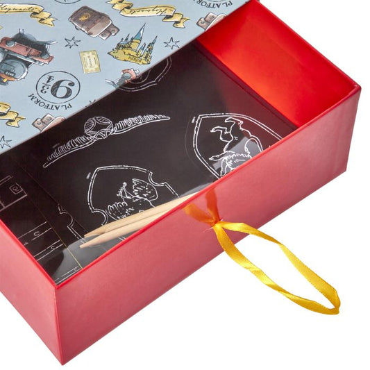 Harry Potter Mega Scratch Art Box Set - 17 Piece Set Including Collectable Storage Box