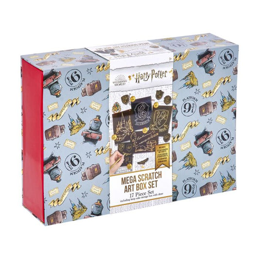 Harry Potter Mega Scratch Art Box Set - 17 Piece Set Including Collectable Storage Box 3
