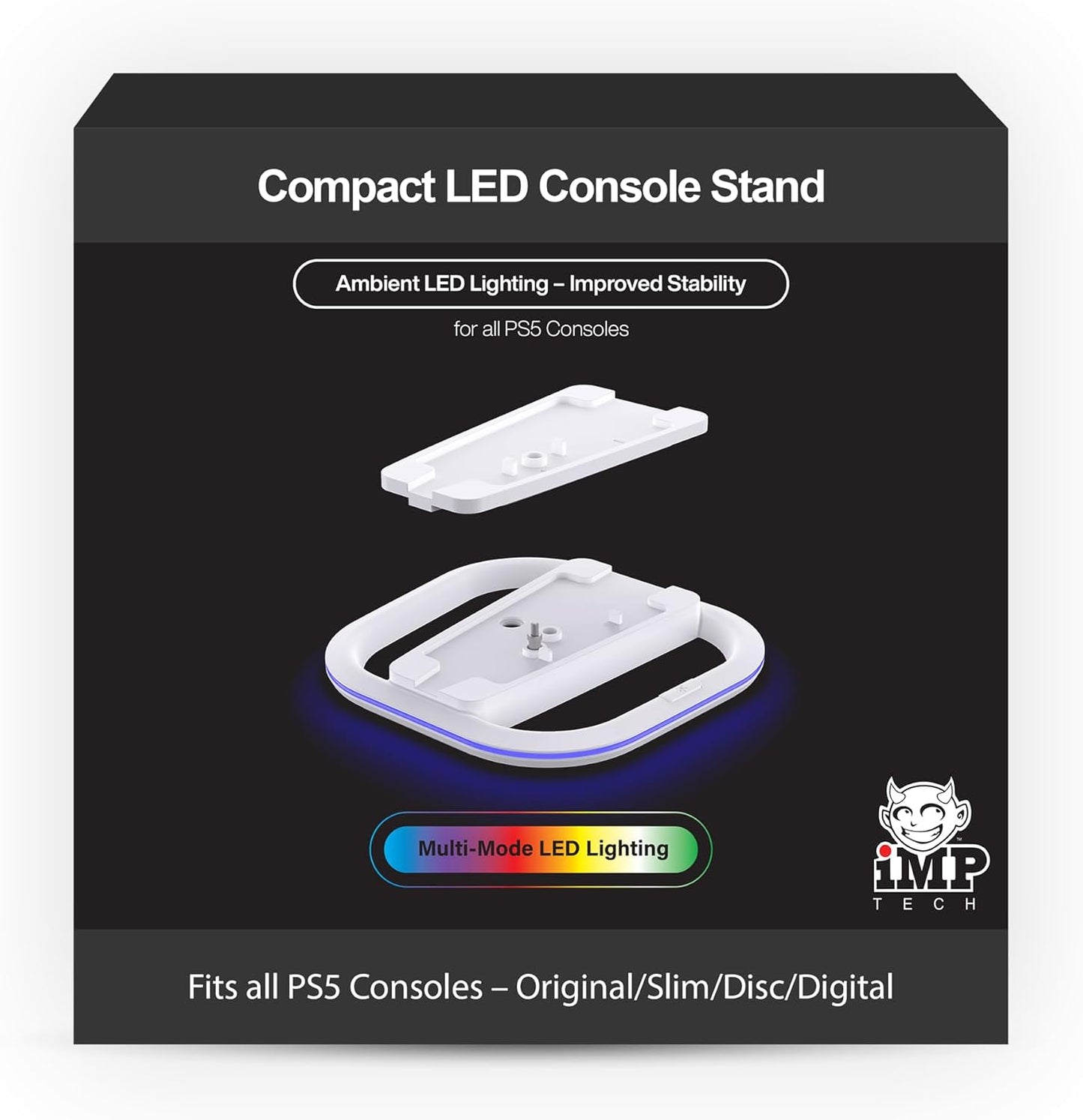 Imp Tech Compact LED Console Stand (Compatible with All PS5 Consoles)