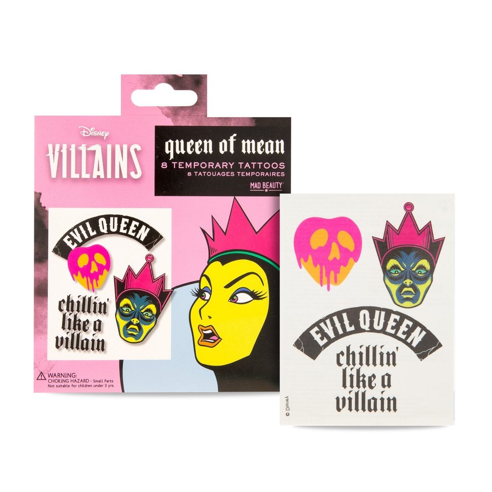 Mad Beauty Disney Villains Queen of Mean - 8 Temporary Tattoos