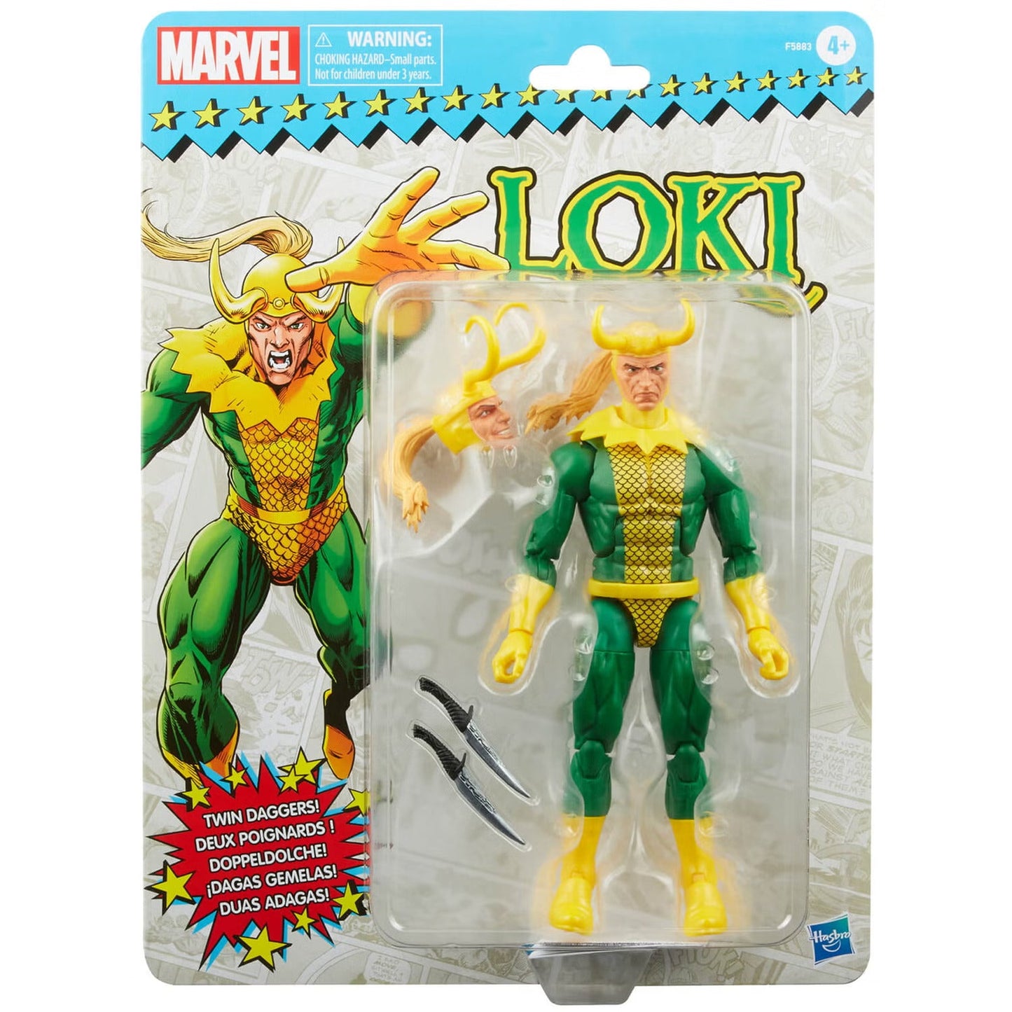 Marvel Legends Series: Loki 6" Collectable Action Figure with Twin Daggers Accessories