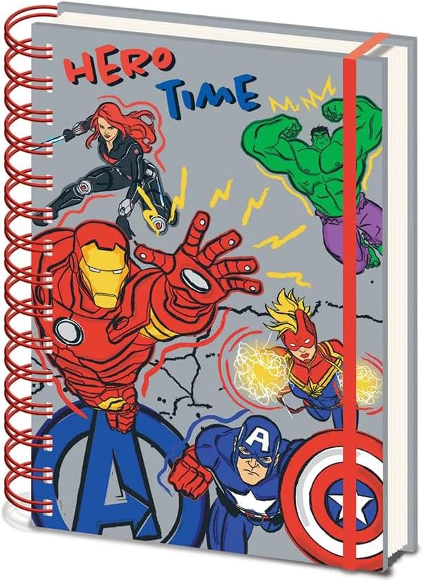 Marvel Avengers Hero Time Ruled Notebook