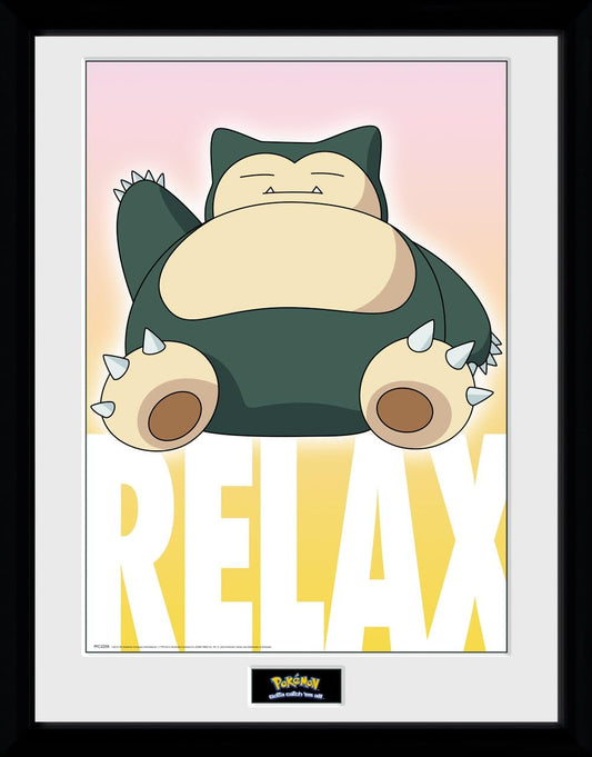 Pokemon: Gotta Catch 'Em All! - Snorlax Relax Framed Poster
