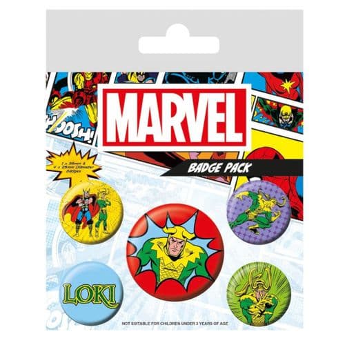 Retro Marvel Badge Pack