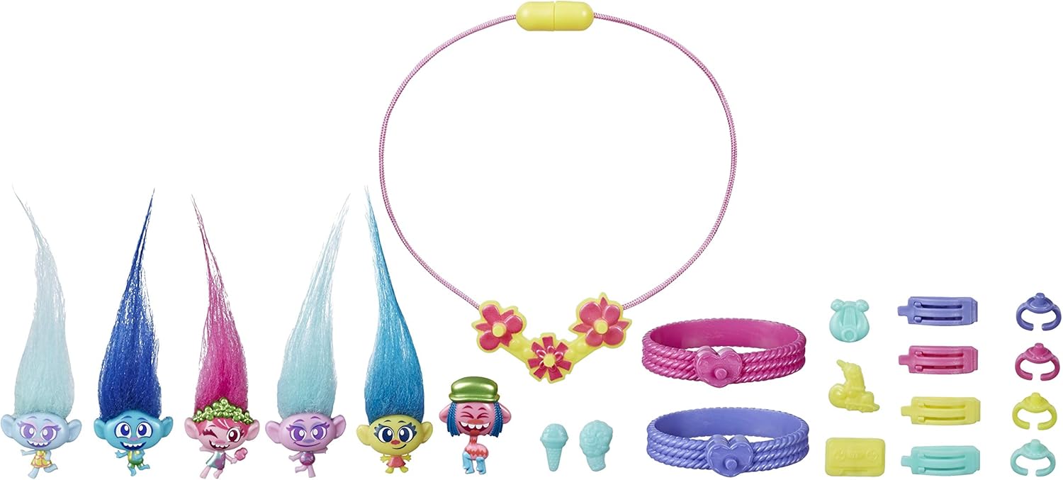 Trolls World Tour Tiny Dancers Greatest Hits - 6 Figures with 16 Accessories and Surprises! 2